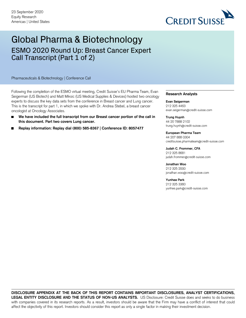 瑞信-全球-制药与生物科技行业-ESMO 2020盘点：乳腺癌专家谈话纪要-2020.9.23-24页瑞信-全球-制药与生物科技行业-ESMO 2020盘点：乳腺癌专家谈话纪要-2020.9.23-24页_1.png